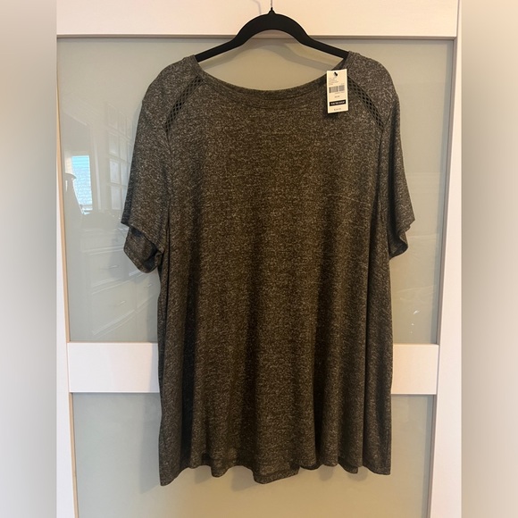 Lane Bryant Tops - Lane Bryant army green heather shirt. New with tags